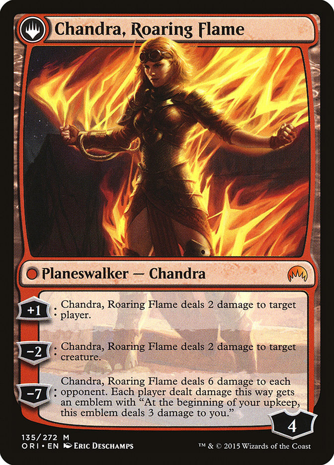 Chandra, Fire of Kaladesh // Chandra, Roaring Flame [Magic Origins] | All Aboard Games