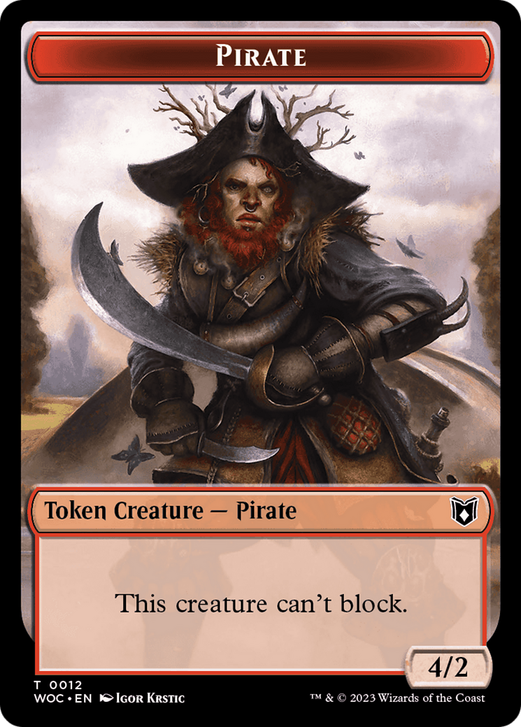 Pirate // Pegasus Double-Sided Token [Wilds of Eldraine Commander Tokens] | All Aboard Games