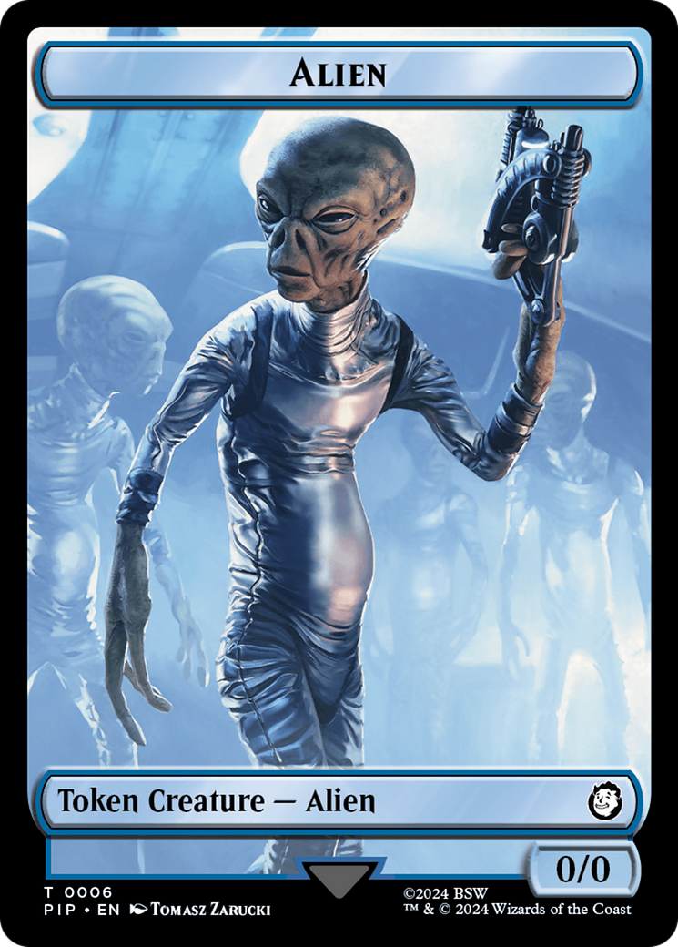 Alien // Clue Double-Sided Token [Fallout Tokens] | All Aboard Games
