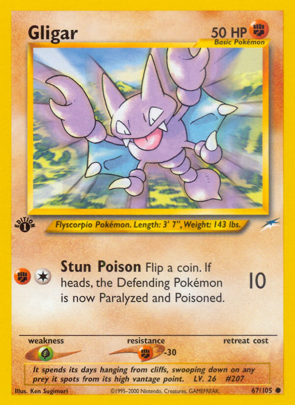 Gligar (67/105) [Neo Destiny 1st Edition] | All Aboard Games