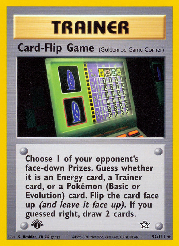 Card-Flip Game (92/111) [Neo Genesis 1st Edition] | All Aboard Games