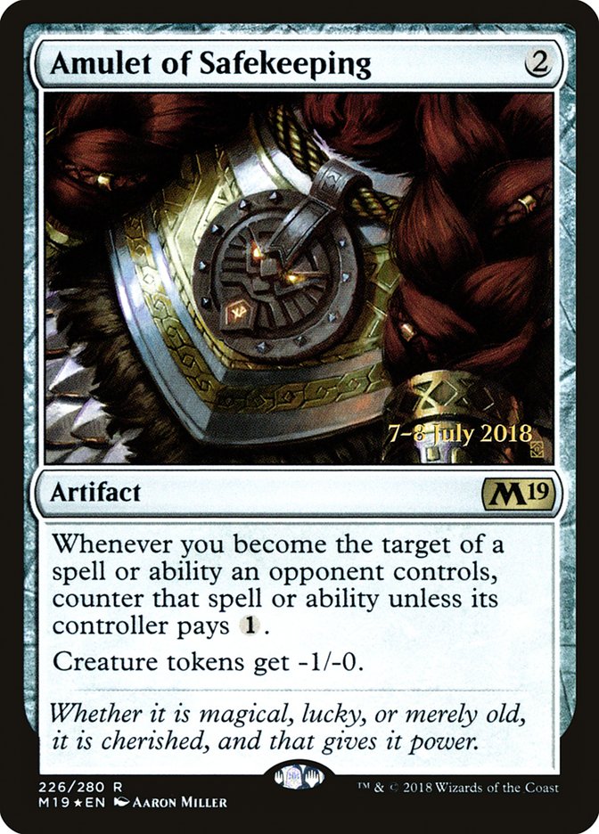 Amulet of Safekeeping  [Core Set 2019 Prerelease Promos] | All Aboard Games
