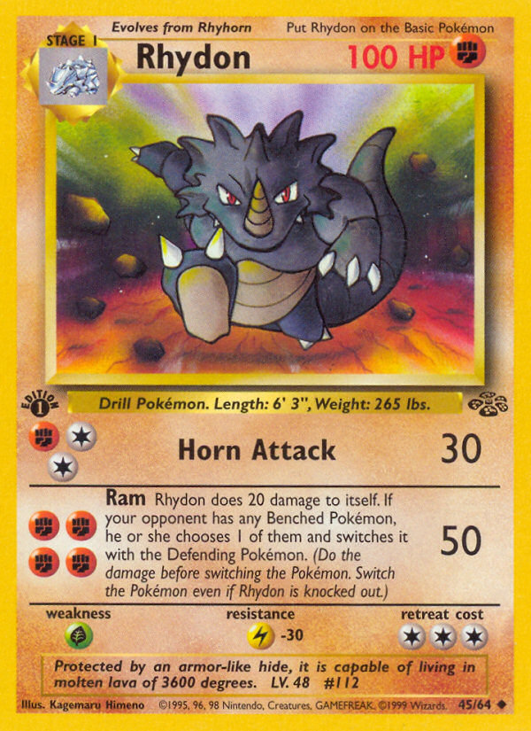 Rhydon (45/64) [Jungle 1st Edition] | All Aboard Games