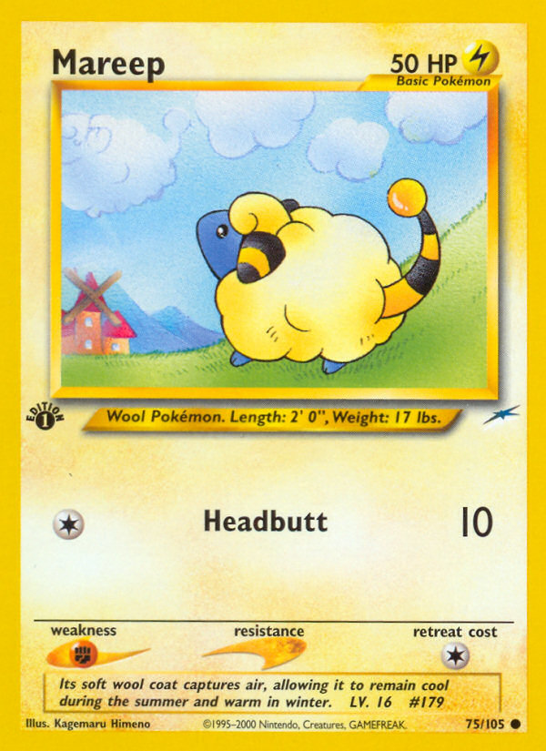 Mareep (75/105) [Neo Destiny 1st Edition] | All Aboard Games