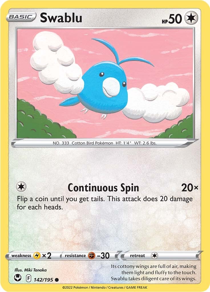 Swablu (142/195) [Sword & Shield: Silver Tempest] | All Aboard Games