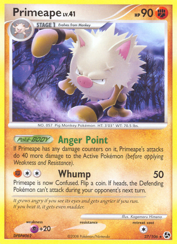 Primeape (27/106) [Diamond & Pearl: Great Encounters] | All Aboard Games