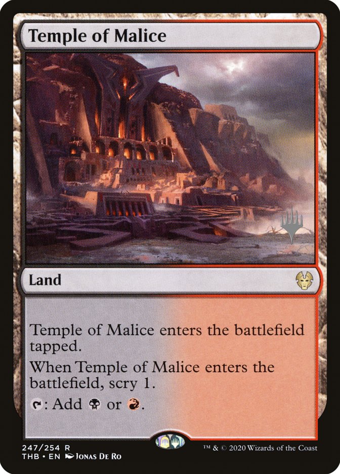 Temple of Malice (Promo Pack) [Theros Beyond Death Promos] | All Aboard Games