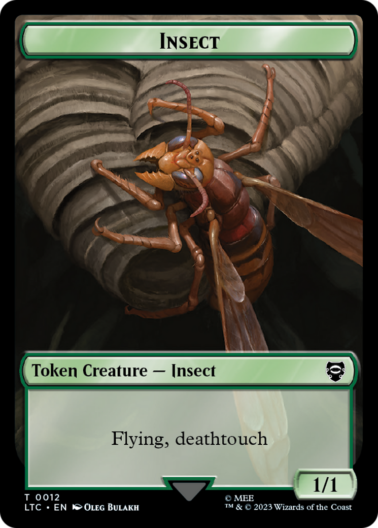 Elf Warrior // Insect Double Sided Token [The Lord of the Rings: Tales of Middle-Earth Commander Tokens] | All Aboard Games