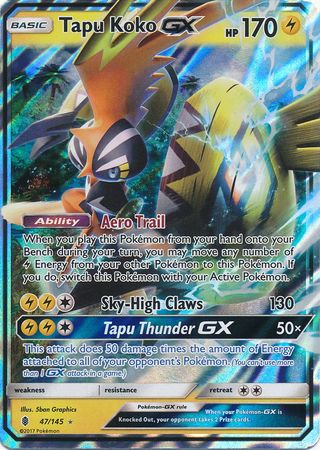 Tapu Koko GX (47/145) (Jumbo Card) [Sun & Moon: Guardians Rising] | All Aboard Games