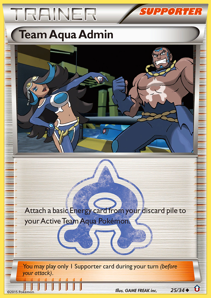 Team Aqua Admin (25/34) [XY: Double Crisis] | All Aboard Games