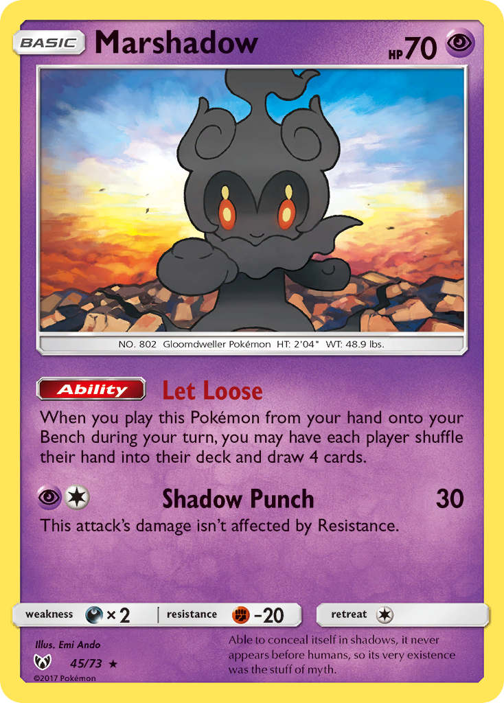 Marshadow (45/73) [Sun & Moon: Shining Legends] | All Aboard Games