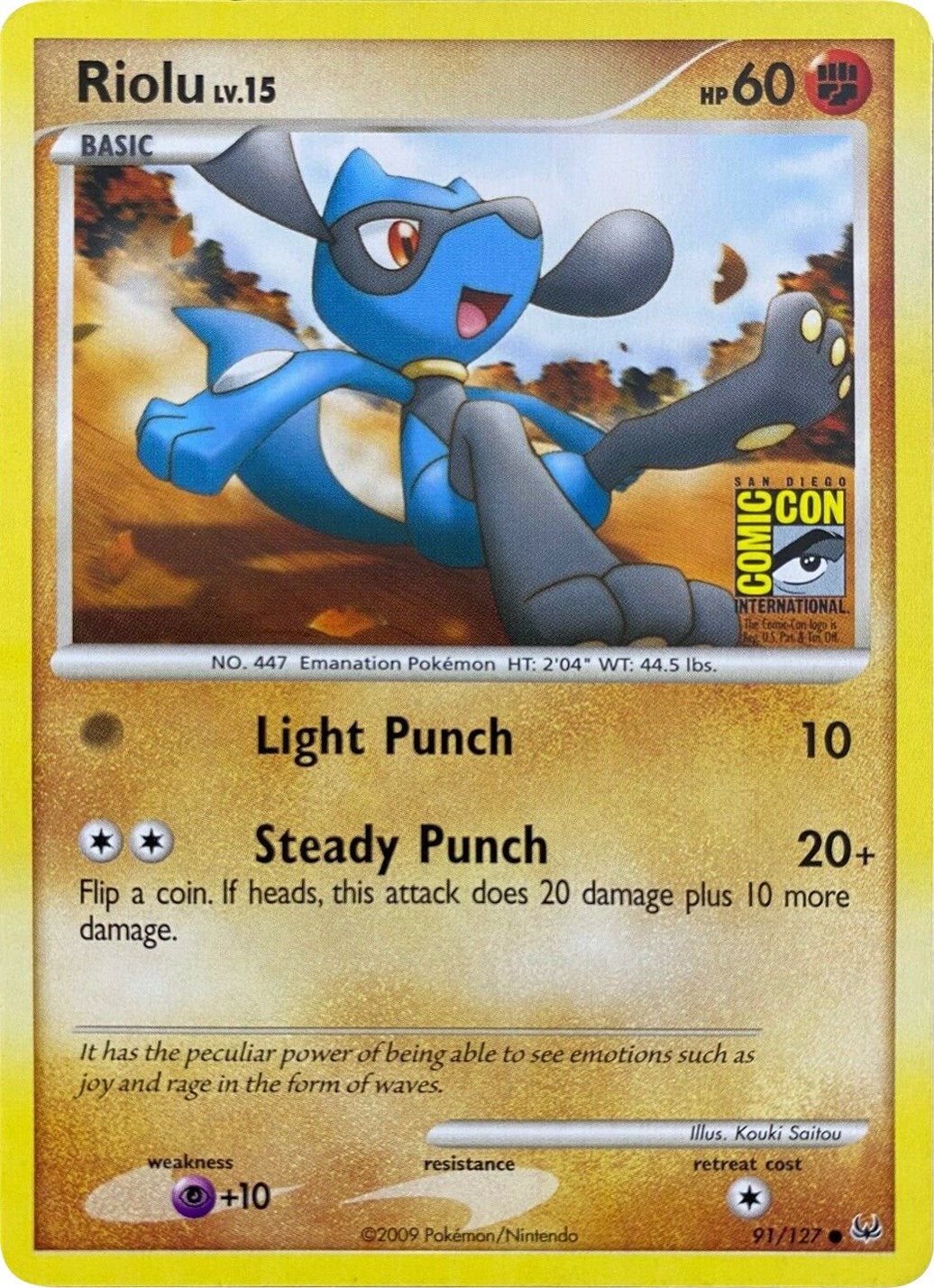 Riolu (91/127) (SDCC 2009) [Platinum: Base Set] | All Aboard Games