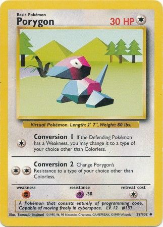 Porygon (39/102) [Base Set Unlimited] | All Aboard Games