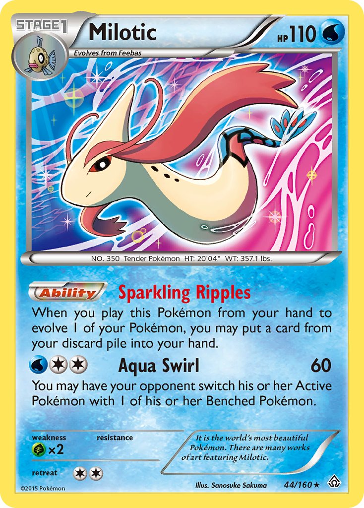 Milotic (44/160) (Theme Deck Exclusive) [XY: Primal Clash] | All Aboard Games