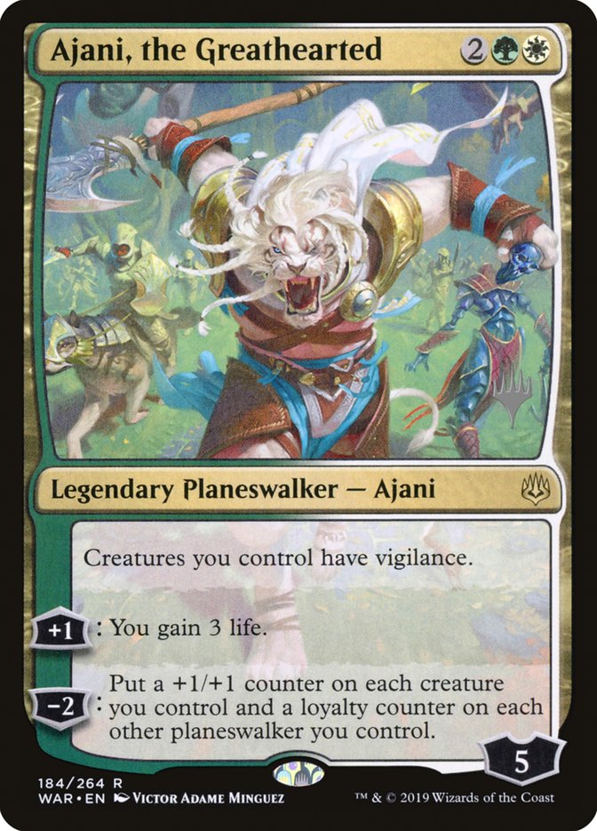 Ajani, the Greathearted (Promo Pack) [War of the Spark Promos] | All Aboard Games