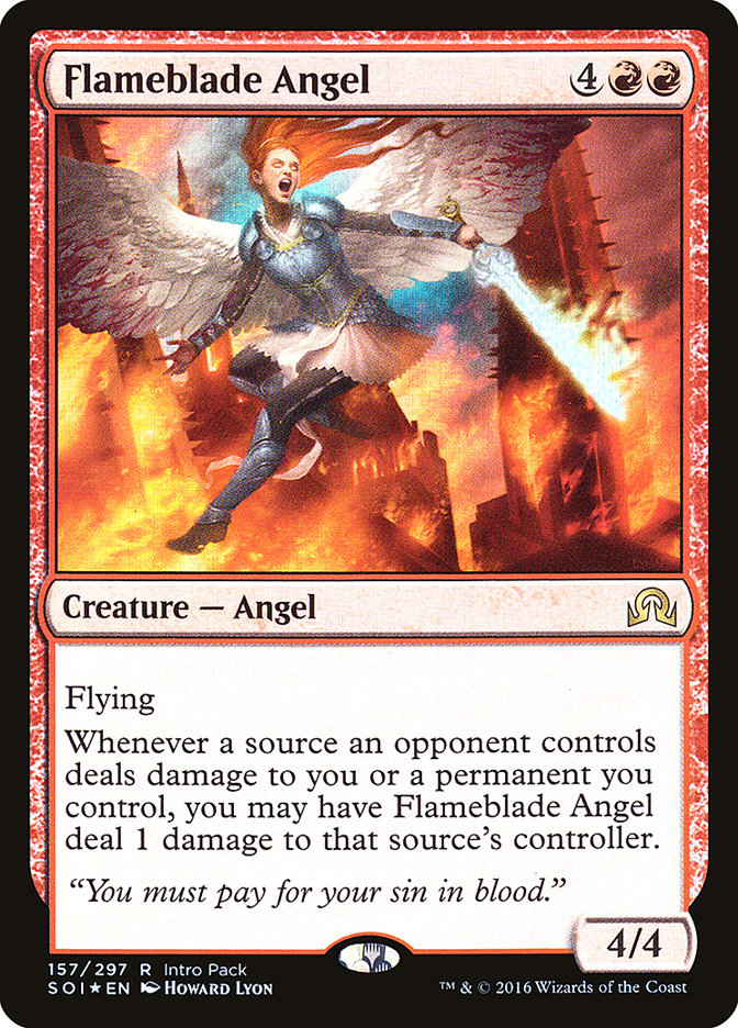 Flameblade Angel (Intro Pack) [Shadows over Innistrad Promos] | All Aboard Games