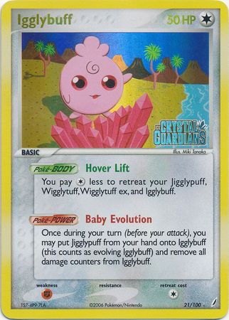 Igglybuff (21/100) (Stamped) [EX: Crystal Guardians] | All Aboard Games