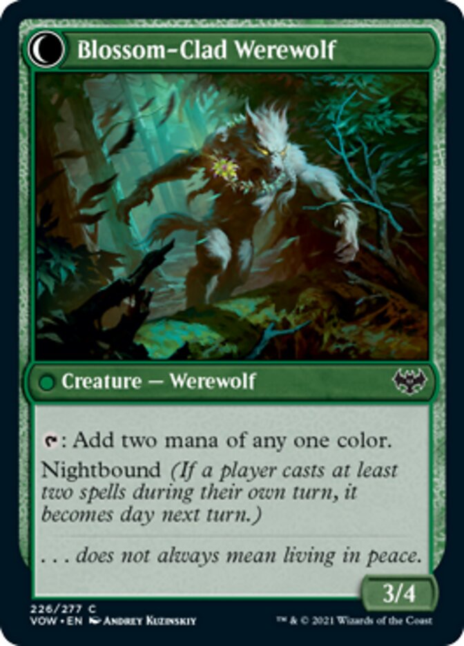 Weaver of Blossoms // Blossom-Clad Werewolf [Innistrad: Crimson Vow] | All Aboard Games
