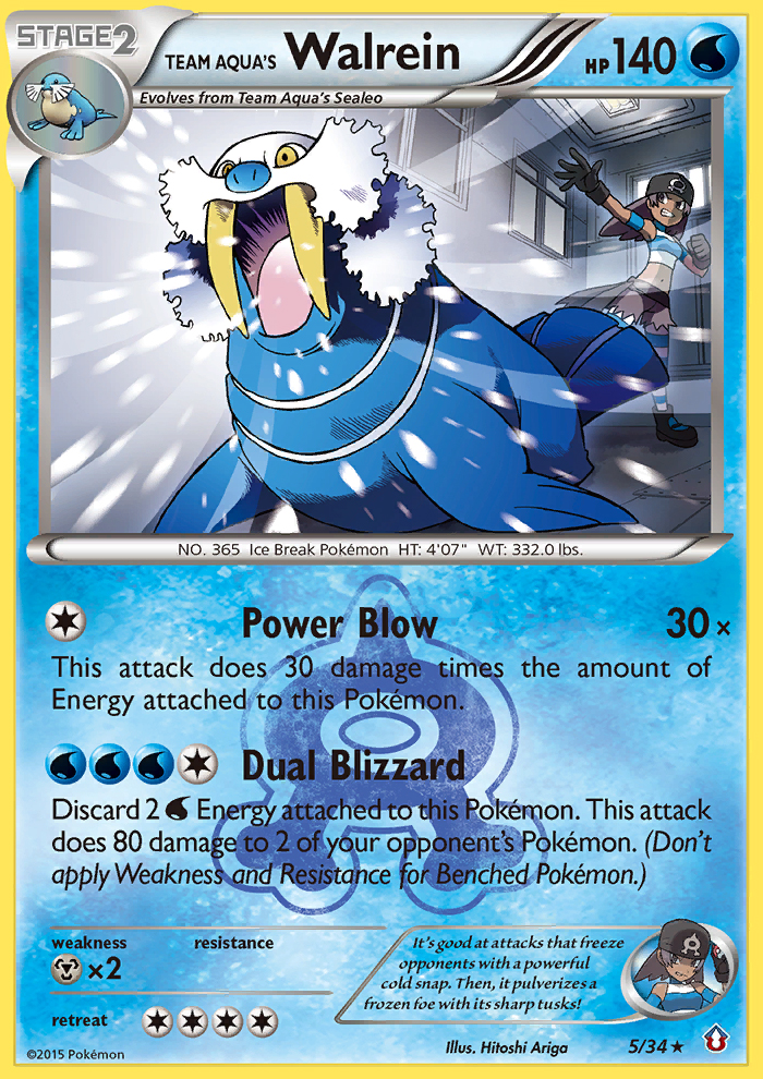 Team Aqua's Walrein (5/34) [XY: Double Crisis] | All Aboard Games