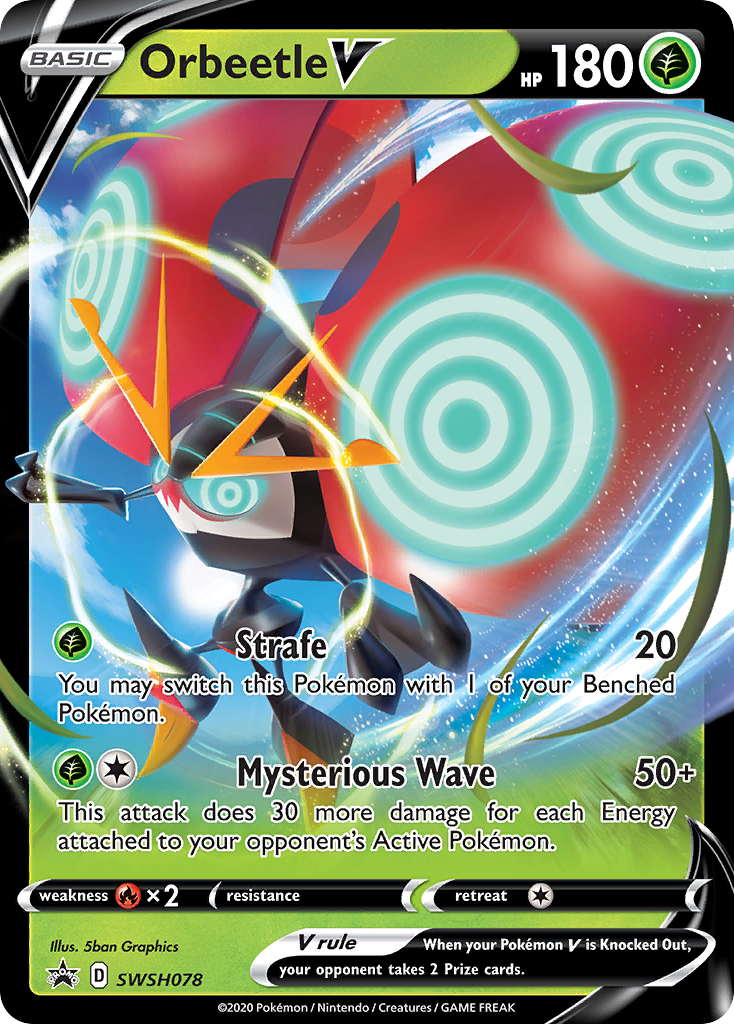 Orbeetle V (SWSH078) (Jumbo Card) [Sword & Shield: Black Star Promos] | All Aboard Games