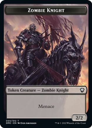 Zombie Knight // Griffin Double-sided Token [Dominaria United Commander Tokens] | All Aboard Games