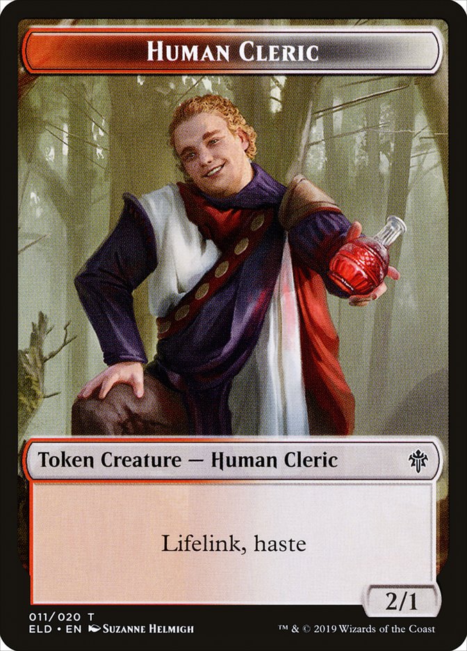 Human Cleric Token [Throne of Eldraine Tokens] | All Aboard Games