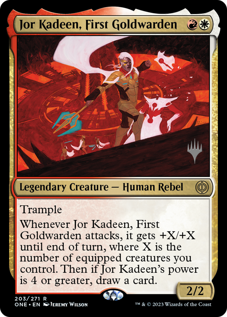 Jor Kadeen, First Goldwarden (Promo Pack) [Phyrexia: All Will Be One Promos] | All Aboard Games