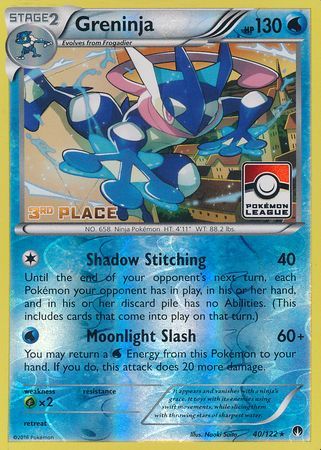 Greninja (40/122) (League Promo 3rd Place) [XY: BREAKpoint] | All Aboard Games