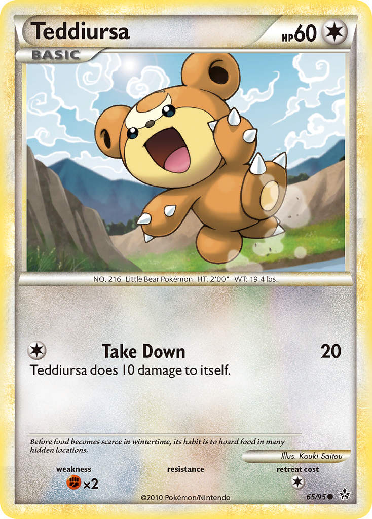 Teddiursa (65/95) [HeartGold & SoulSilver: Unleashed] | All Aboard Games