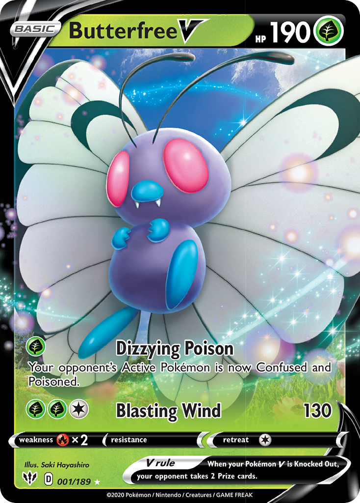 Butterfree V (001/189) [Sword & Shield: Darkness Ablaze] | All Aboard Games