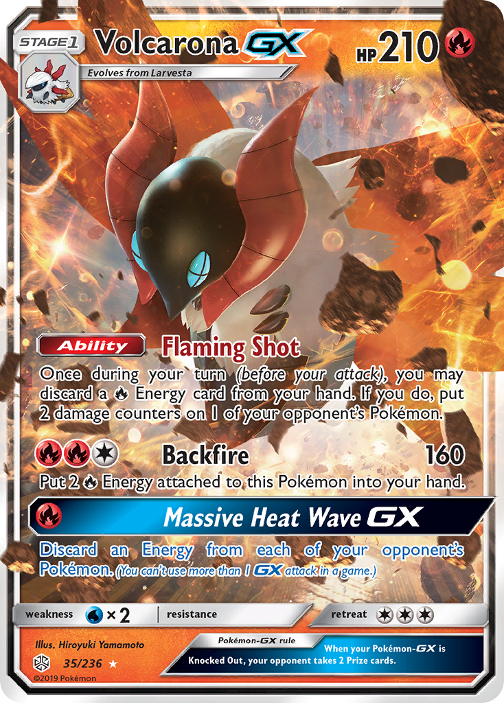 Volcarona GX (35/236) [Sun & Moon: Cosmic Eclipse] | All Aboard Games