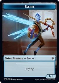 Faerie // Food (15) Double-sided Token [Throne of Eldraine Tokens] | All Aboard Games