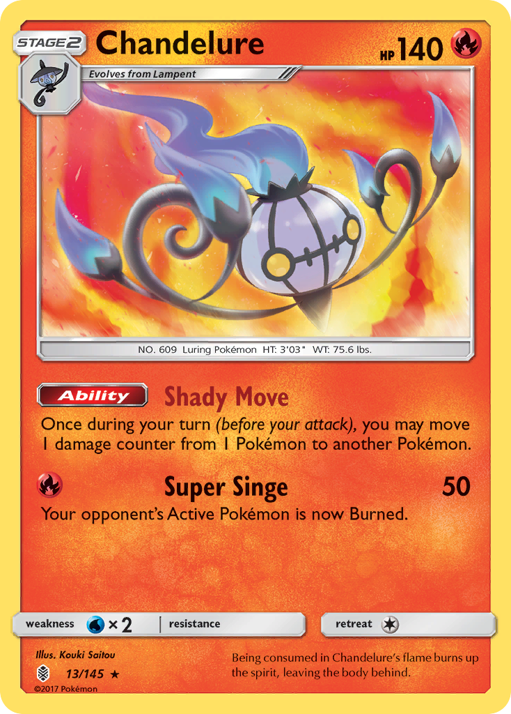 Chandelure (13/145) [Sun & Moon: Guardians Rising] | All Aboard Games