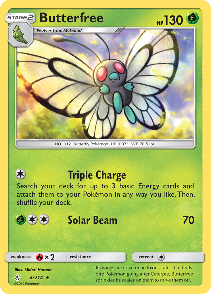 Butterfree (4/214) [Sun & Moon: Unbroken Bonds] | All Aboard Games