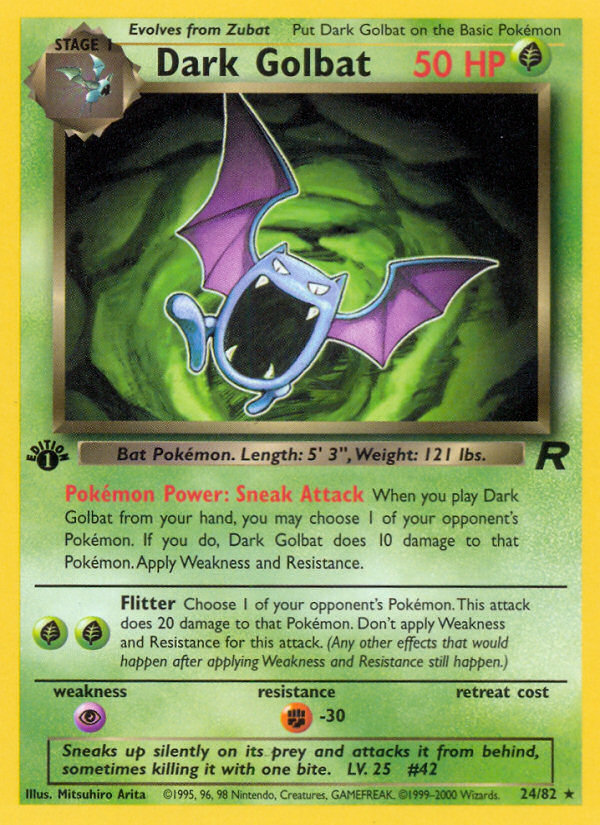 Dark Golbat (24/82) [Team Rocket 1st Edition] | All Aboard Games