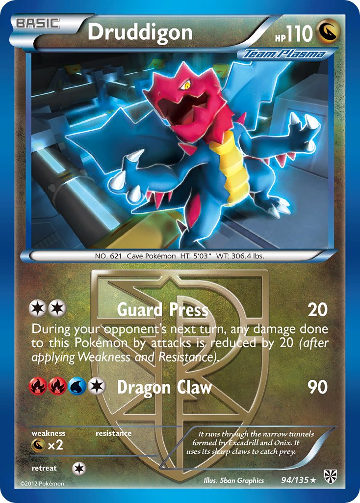 Druddigon (94/135) (Theme Deck Exclusive) [Black & White: Plasma Storm] | All Aboard Games