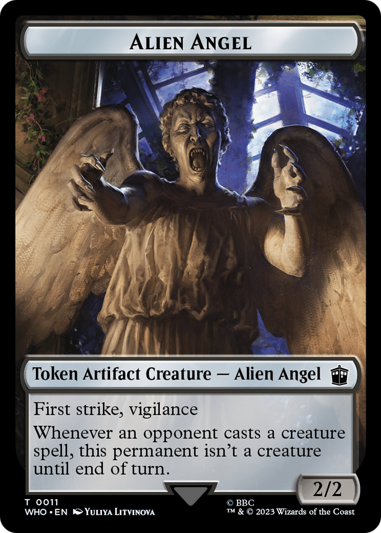 Alien Angel // Food (0025) Double-Sided Token [Doctor Who Tokens] | All Aboard Games