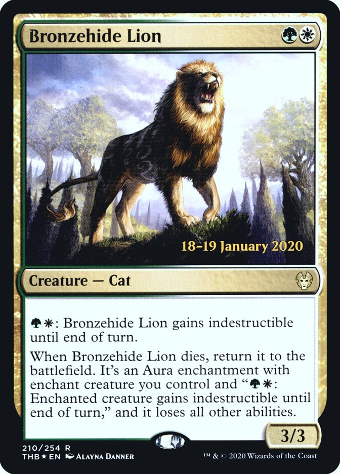 Bronzehide Lion [Theros Beyond Death Prerelease Promos] | All Aboard Games