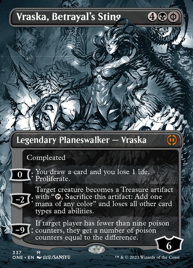 Vraska, Betrayal's Sting (Borderless Manga) [Phyrexia: All Will Be One] | All Aboard Games