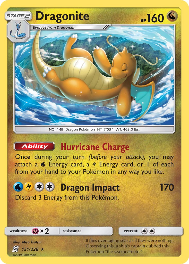 Dragonite (151/236) (Cracked Ice Holo) (Theme Deck Exclusives) [Sun & Moon: Unified Minds] | All Aboard Games