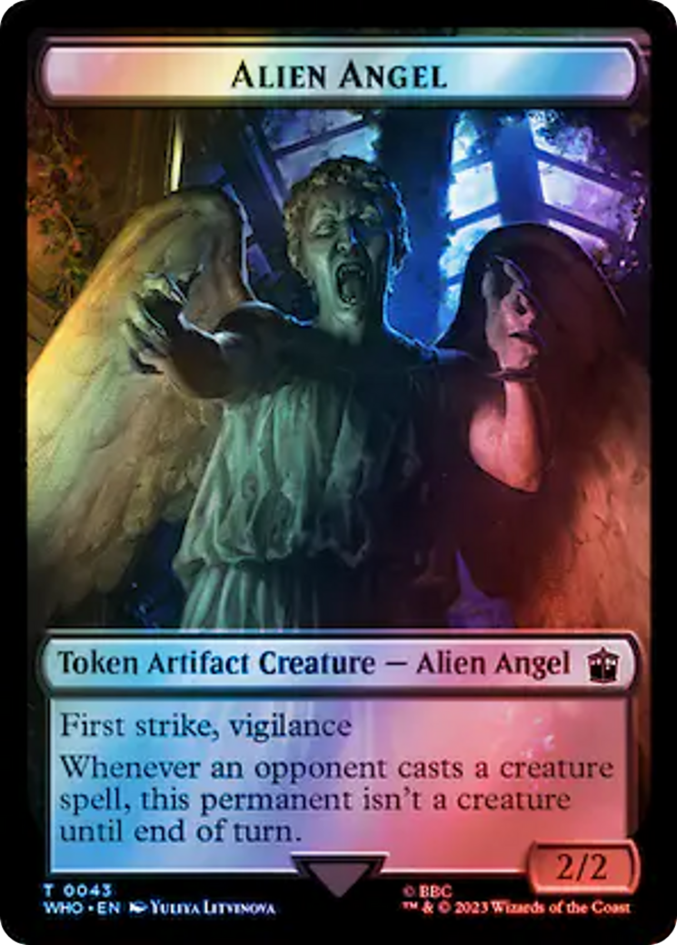 Alien Angel // Food (0059) Double-Sided Token (Surge Foil) [Doctor Who Tokens] | All Aboard Games