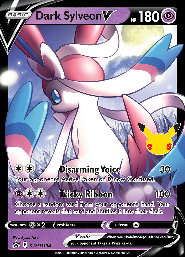 Dark Sylveon V (SWSH134) (Jumbo Card) [Sword & Shield: Black Star Promos] | All Aboard Games