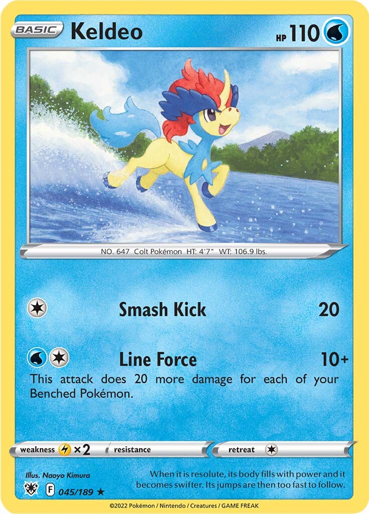 Keldeo (045/189) (Theme Deck Exclusive) [Sword & Shield: Astral Radiance] | All Aboard Games