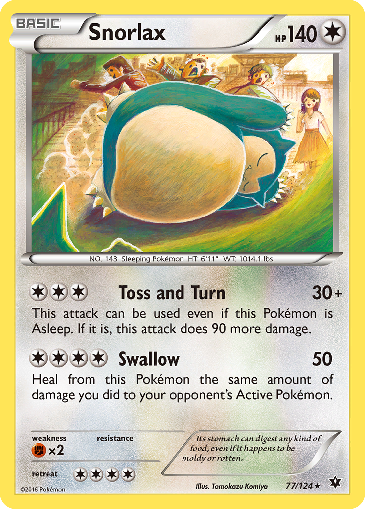 Snorlax (77/124) [XY: Fates Collide] | All Aboard Games