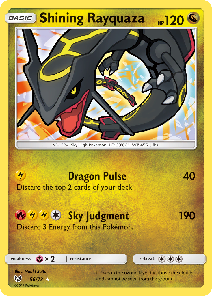 Shining Rayquaza (56/73) [Sun & Moon: Shining Legends] | All Aboard Games