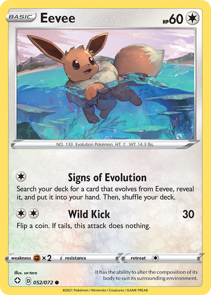 Eevee (052/072) [Sword & Shield: Shining Fates] | All Aboard Games