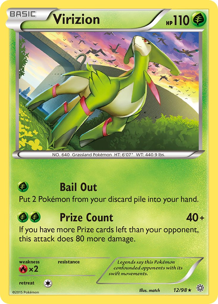 Virizion (12/98) (Theme Deck Exclusive) [XY: Ancient Origins] | All Aboard Games