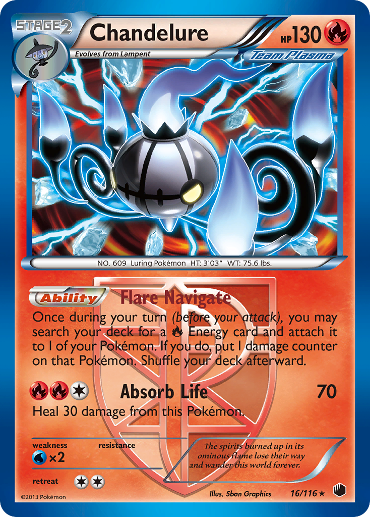 Chandelure (16/116) [Black & White: Plasma Freeze] | All Aboard Games