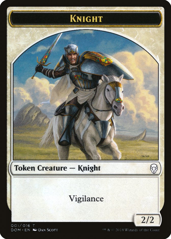 Knight (001/016) [Dominaria Tokens] | All Aboard Games
