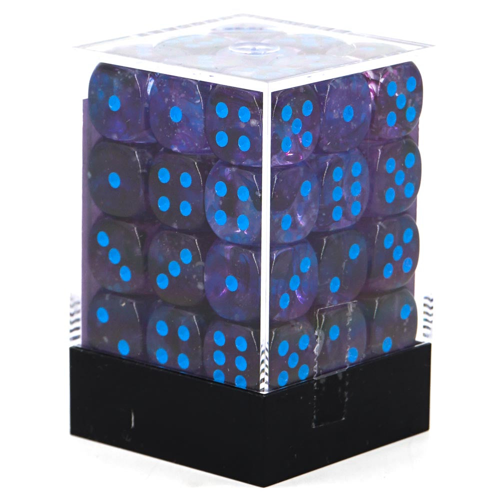 36pc Nebula Nocturnal w/ Blue 12mm d6 cube - CHX27957 | All Aboard Games